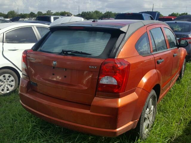 1B3HB48B38D702703 - 2008 DODGE CALIBER SX ORANGE photo 4