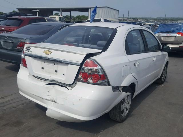 KL1TD5DE6AB063251 - 2010 CHEVROLET AVEO LS WHITE photo 4