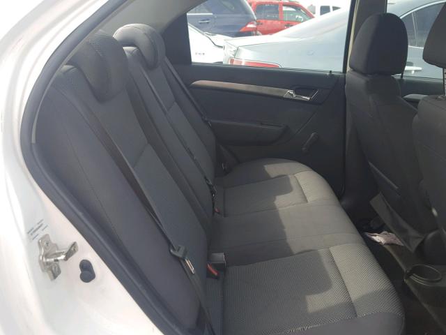 KL1TD5DE6AB063251 - 2010 CHEVROLET AVEO LS WHITE photo 6