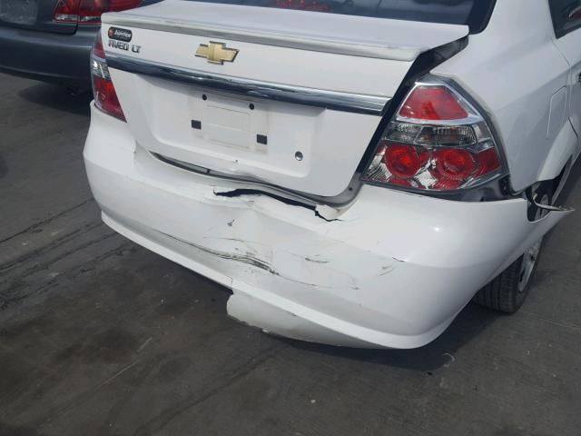 KL1TD5DE6AB063251 - 2010 CHEVROLET AVEO LS WHITE photo 9