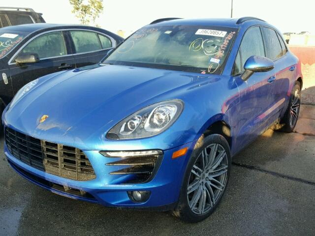 WP1AB2A57GLB56841 - 2016 PORSCHE MACAN BLUE photo 2