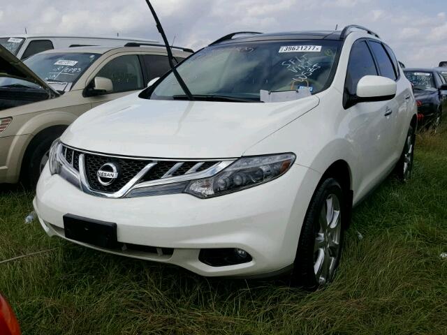 JN8AZ1MU4EW402464 - 2014 NISSAN MURANO S WHITE photo 2