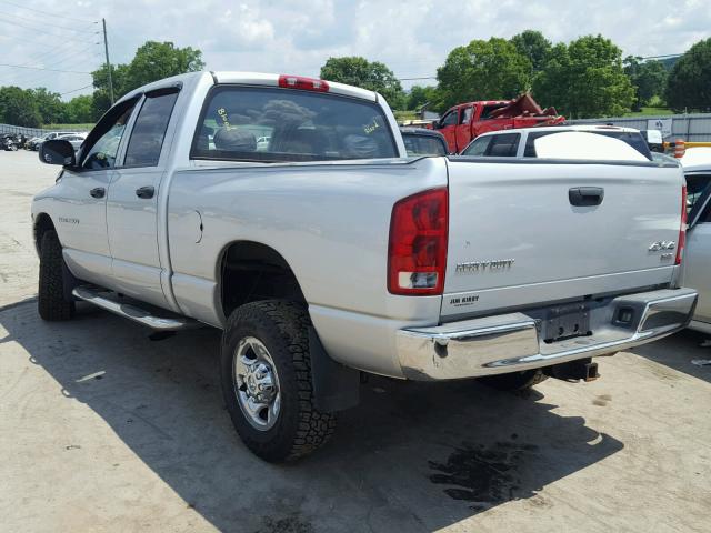 3D7KS28C15G858258 - 2005 DODGE RAM 2500 S SILVER photo 3