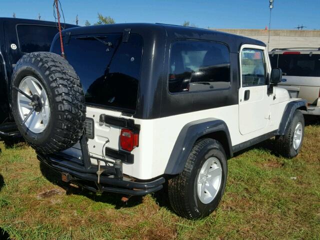 1J4FA64S75P352409 - 2005 JEEP WRANGLER / WHITE photo 4