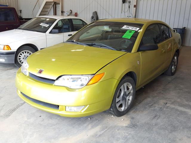 1G8AW12F04Z195071 - 2004 SATURN ION LEVEL YELLOW photo 2