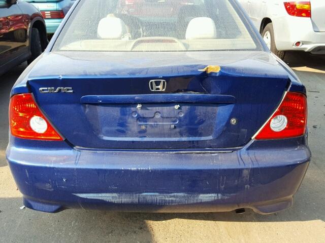 1HGEM22904L040313 - 2004 HONDA CIVIC BLUE photo 9