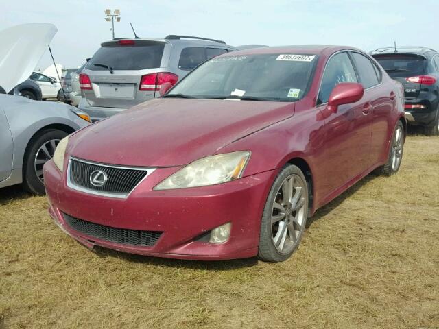 JTHBK262785051211 - 2008 LEXUS IS RED photo 2