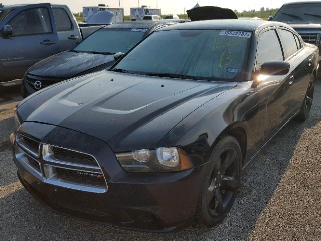 2C3CDXBGXEH227675 - 2014 DODGE CHARGER SE BLACK photo 2