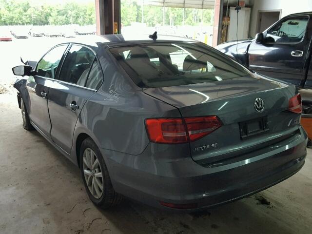 3VWD17AJ1FM257850 - 2015 VOLKSWAGEN JETTA SE GRAY photo 3