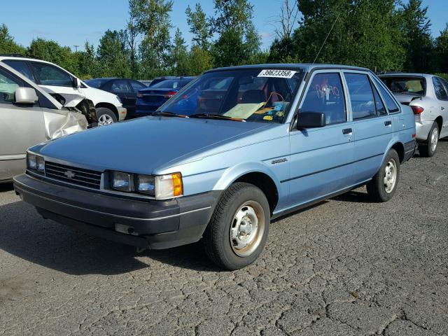 1Y1SK5148JZ049781 - 1988 CHEVROLET NOVA BLUE photo 2