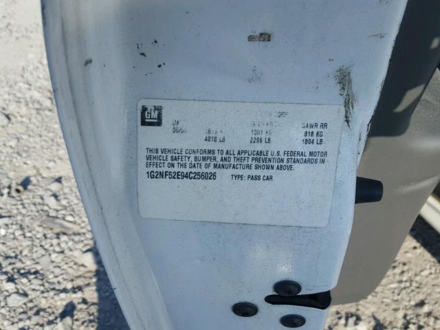 1G2NF52E94C256026 - 2004 PONTIAC GRAND AM S Ağ foto 10