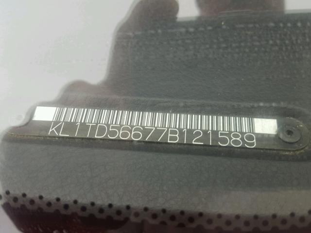 KL1TD56677B121589 - 2007 CHEVROLET AVEO BASE Կարմիր լուսանկար 10