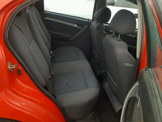 KL1TD56677B121589 - 2007 CHEVROLET AVEO BASE Կարմիր լուսանկար 6