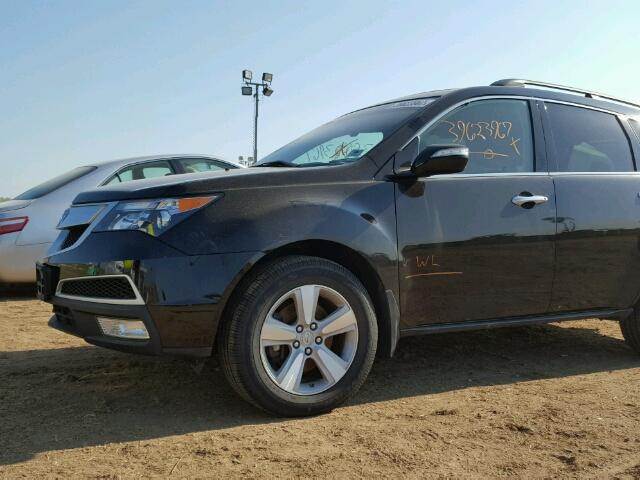 2HNYD2H4XAH520630 - 2010 ACURA MDX BLACK photo 9