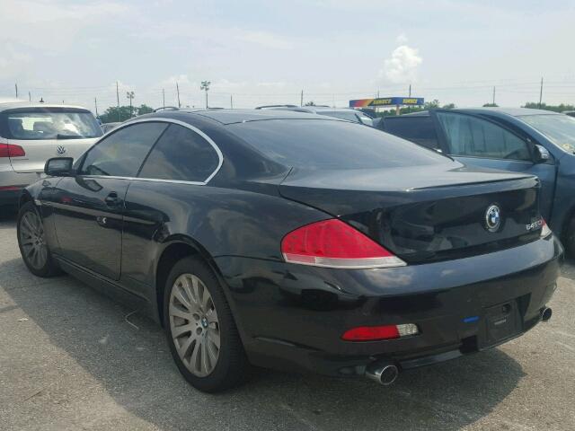 WBAEH73435B869111 - 2005 BMW 645 BLACK photo 3