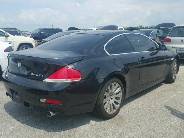 WBAEH73435B869111 - 2005 BMW 645 BLACK photo 4