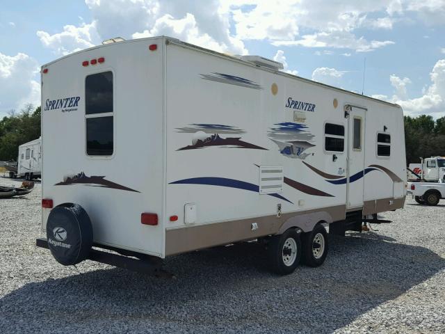 4YDT250288L531461 - 2008 KEYSTONE SPRINTER WHITE photo 4