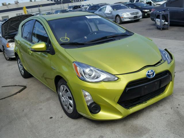 JTDKDTB34F1112552 - 2015 TOYOTA PRIUS C GREEN photo 1