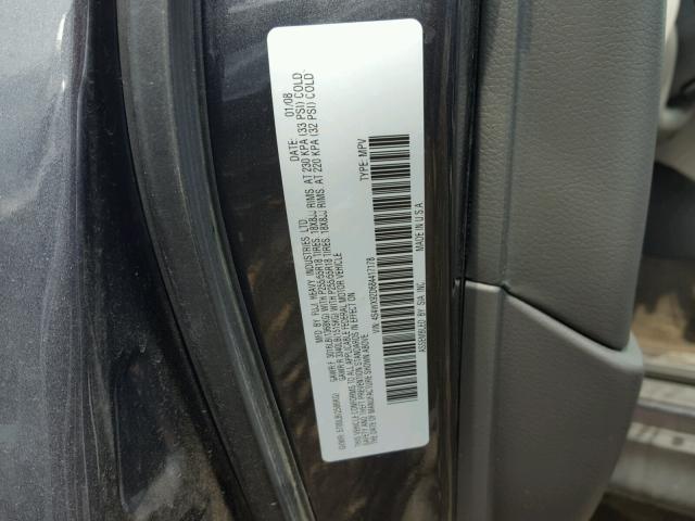 4S4WX92D684417178 - 2008 SUBARU TRIBECA LI 灰色 照片 10