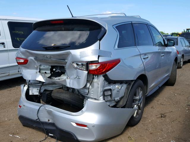 5N1AL0MM2DC337598 - 2013 INFINITI JX35 BASE SILVER photo 4