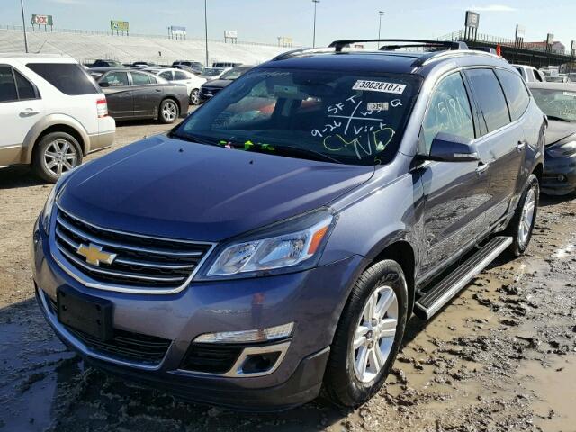1GNKRJKDXDJ168904 - 2013 CHEVROLET TRAVERSE BLUE photo 2