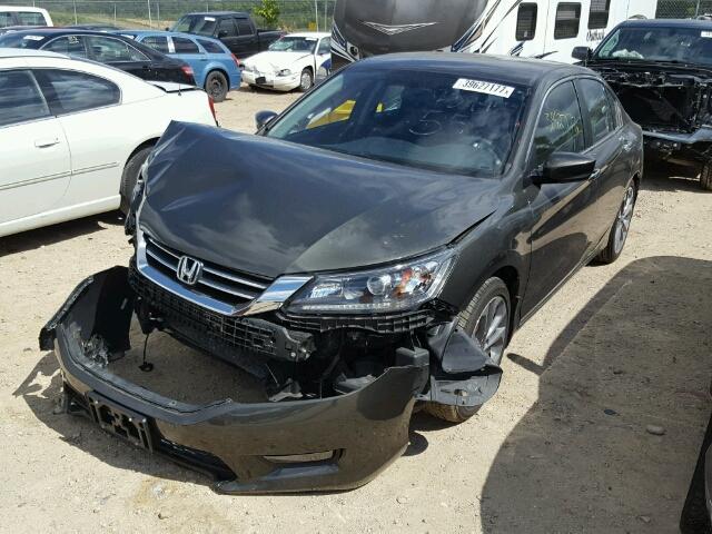 1HGCR2F50EA010581 - 2014 HONDA ACCORD GRAY photo 2