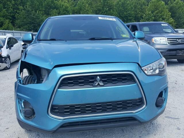 4A4AP3AU2EE016447 - 2014 MITSUBISHI OUTLANDER BLUE photo 9