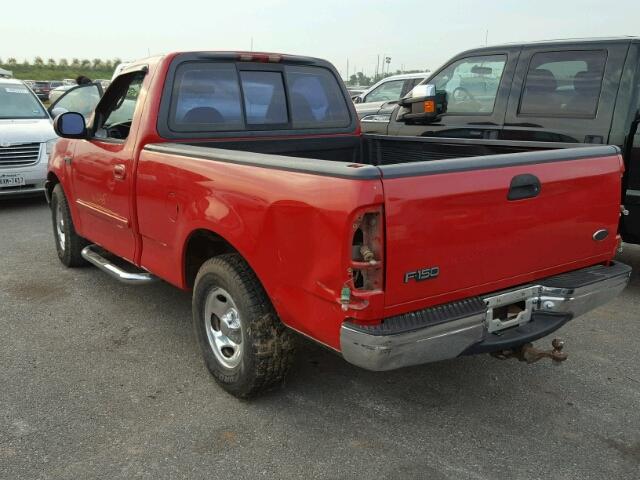 1FTZF1722YKA10614 - 2000 FORD F150 RED photo 3