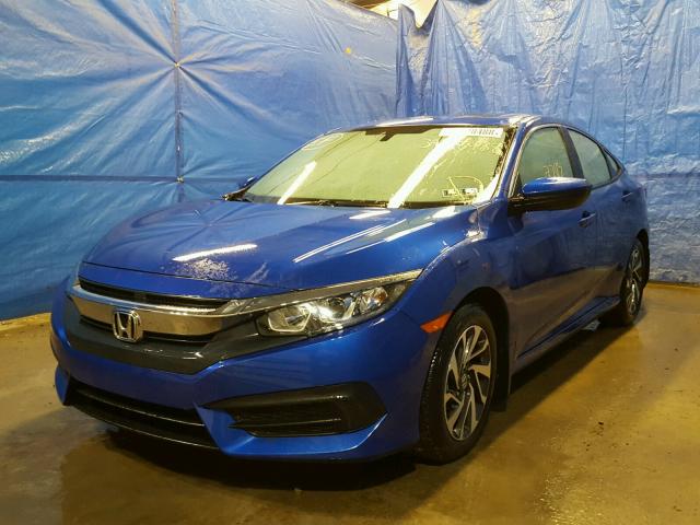 2HGFC2F79HH532003 - 2017 HONDA CIVIC EX BLUE photo 2