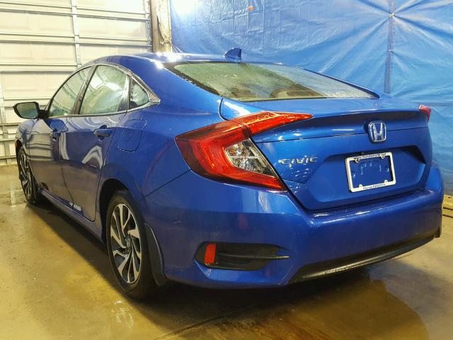2HGFC2F79HH532003 - 2017 HONDA CIVIC EX BLUE photo 3