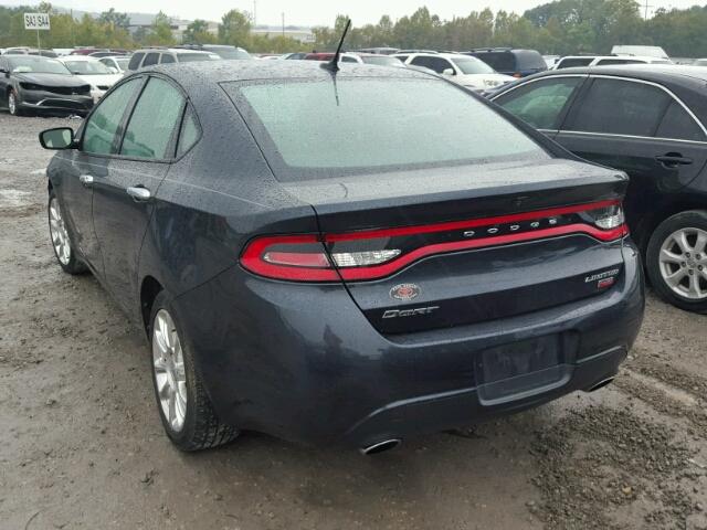 1C3CDFCHXDD199289 - 2013 DODGE DART LIMIT GRAY photo 3