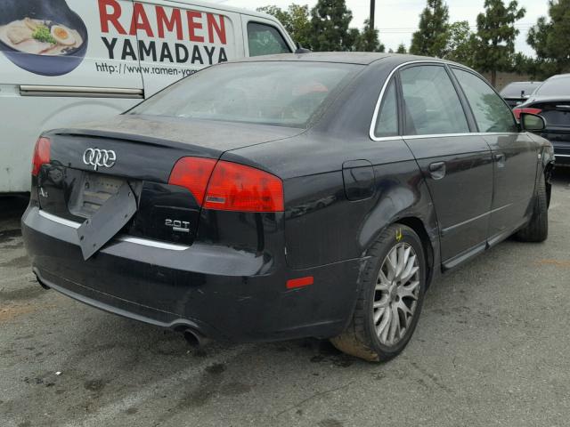 WAUDF78E28A122015 - 2008 AUDI A4 2.0T QU BLACK photo 4