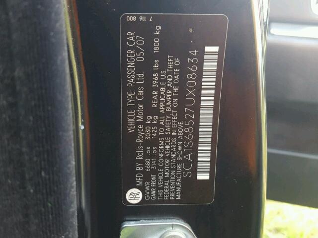 SCA1S68527UX08634 - 2007 ROLLS-ROYCE PHANTOM თეთრი ფოტო 10