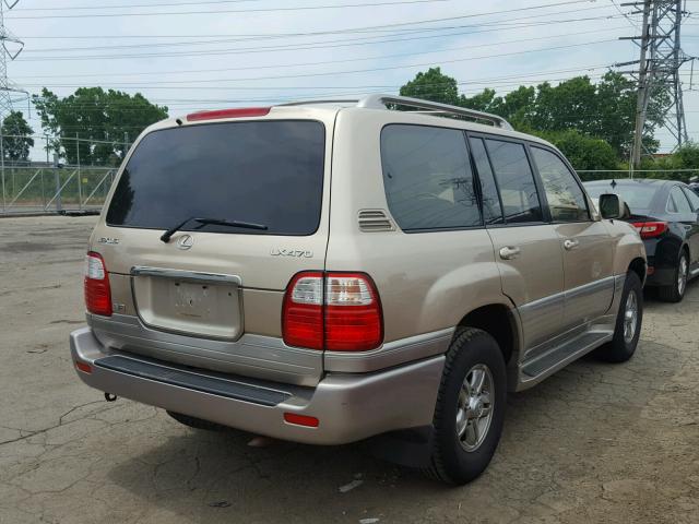 JTJHT00W313503002 - 2001 LEXUS LX 470 GOLD photo 4