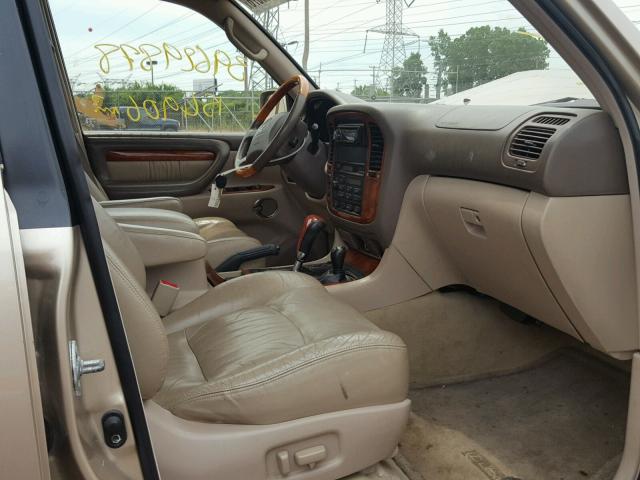 JTJHT00W313503002 - 2001 LEXUS LX 470 GOLD photo 5