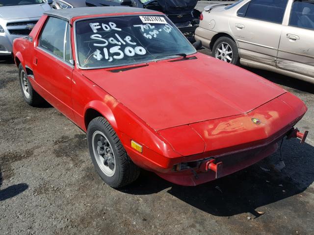 128AS0069552 - 1977 FIAT X 1/9 RED photo 1