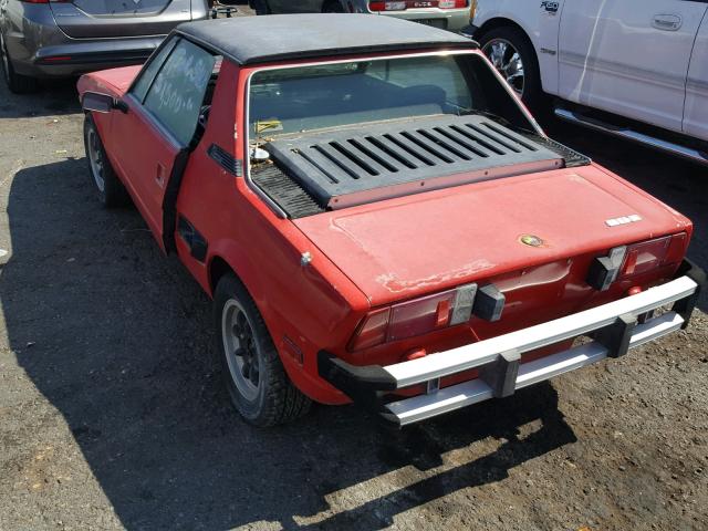 128AS0069552 - 1977 FIAT X 1/9 RED photo 3