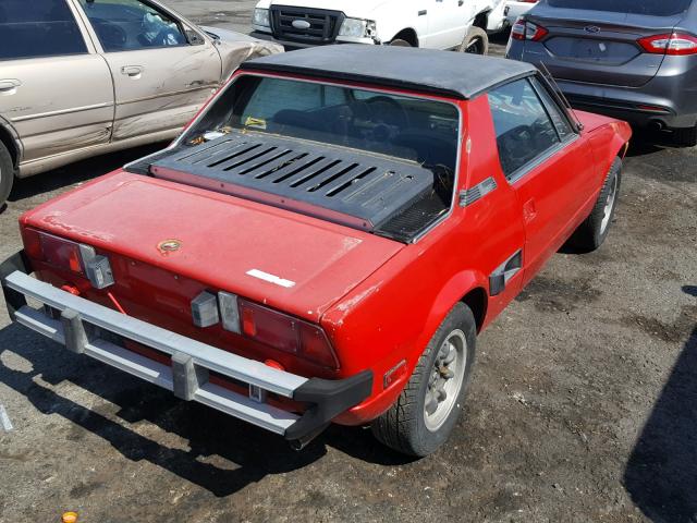 128AS0069552 - 1977 FIAT X 1/9 RED photo 4