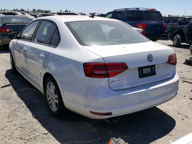 3VW2K7AJ4FM225172 - 2015 VOLKSWAGEN JETTA BASE Սպիտակ լուսանկար 3