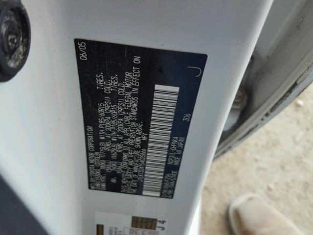 JTLKT324154025866 - 2005 TOYOTA SCION XB Ақ фото 10