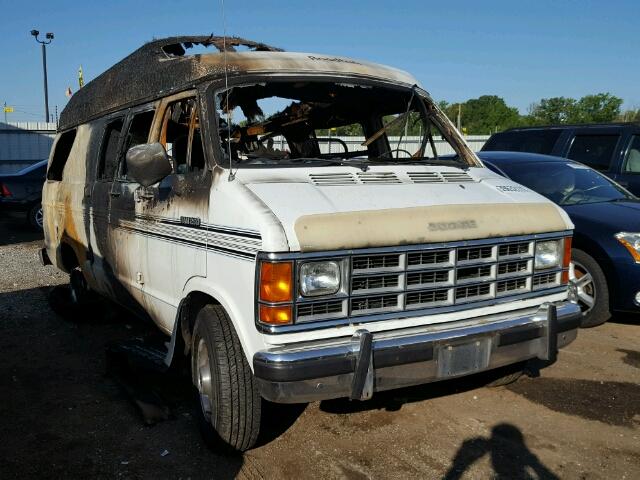 2B6HB21Y3NK104456 - 1992 DODGE RAM VAN WHITE photo 1