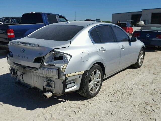 JN1CV6APXAM203049 - 2010 INFINITI G37 BASE SILVER photo 4