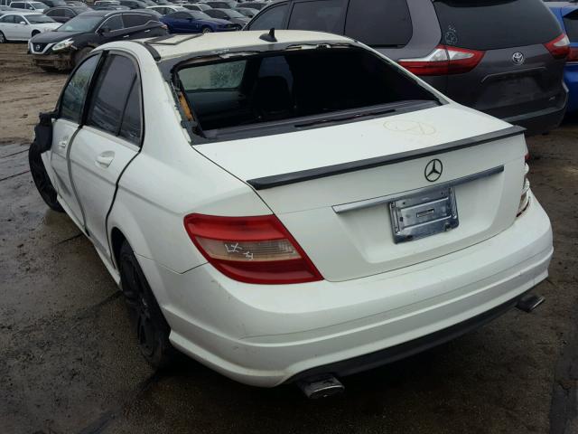 WDDGF56X58R027836 - 2008 MERCEDES-BENZ C 350 WHITE photo 3