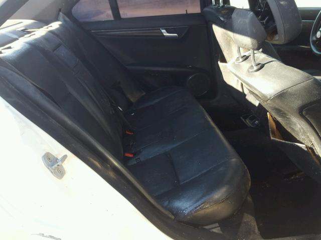 WDDGF56X58R027836 - 2008 MERCEDES-BENZ C 350 WHITE photo 6