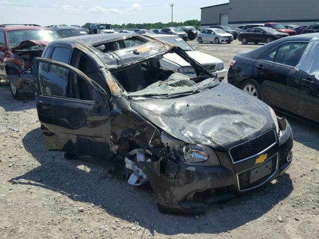 KL1TG66E99B384383 - 2009 CHEVROLET AVEO LT BLACK photo 1