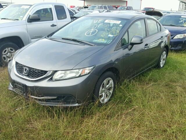 2HGFB2F57DH523134 - 2013 HONDA CIVIC GRAY photo 2