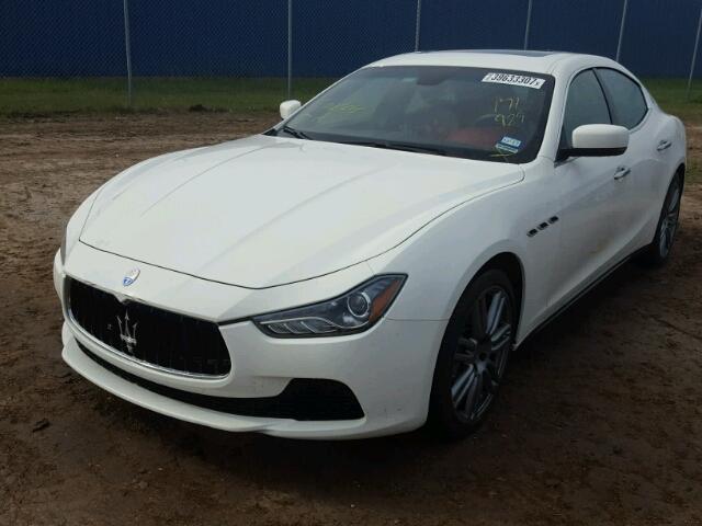 ZAM57XSA2G1171929 - 2016 MASERATI GHIBLI WHITE photo 2