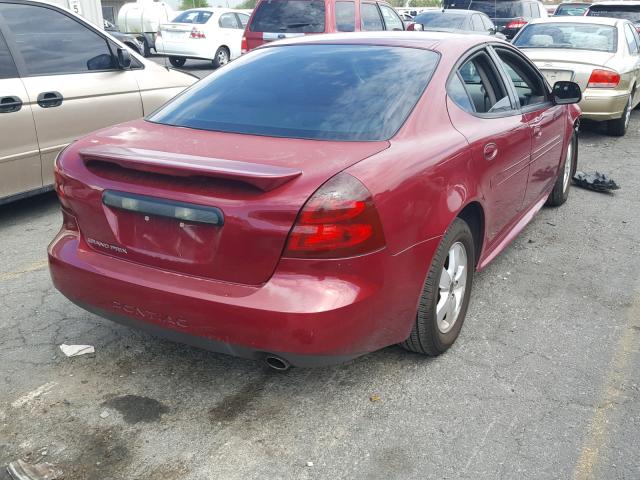 2G2WP522X51136671 - 2005 PONTIAC GRAND PRIX MAROON photo 4