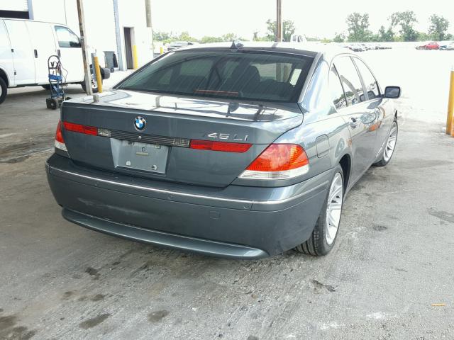 WBAGN63404DS47709 - 2004 BMW 745 LI Сұр фото 4