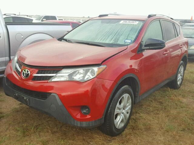 2T3BFREVXEW132413 - 2014 TOYOTA RAV4 LE RED photo 2